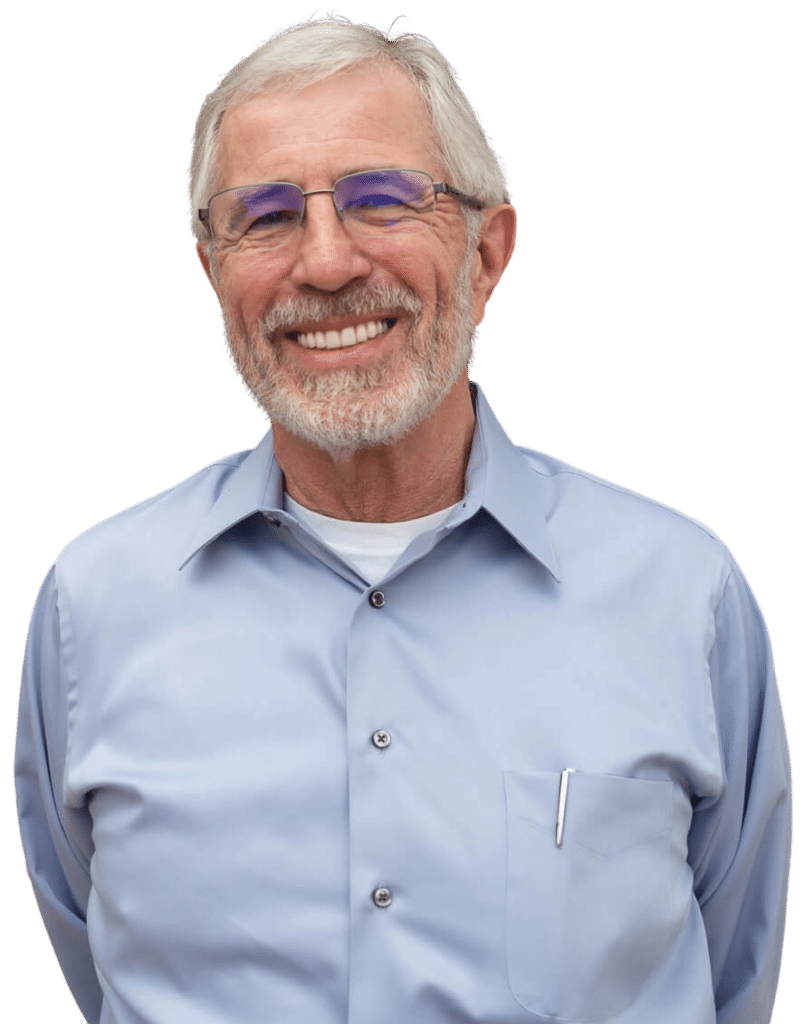 elderly male patient of a dentistry in fort worth smiling