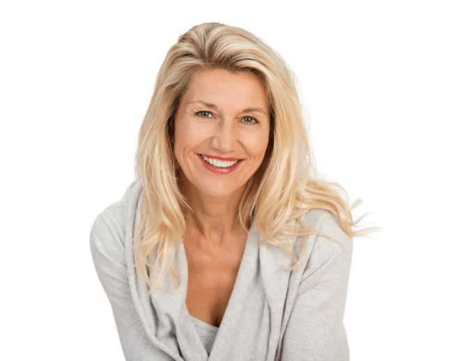 elderly patient of a dentistry in Amarillo smiling after dental treatment