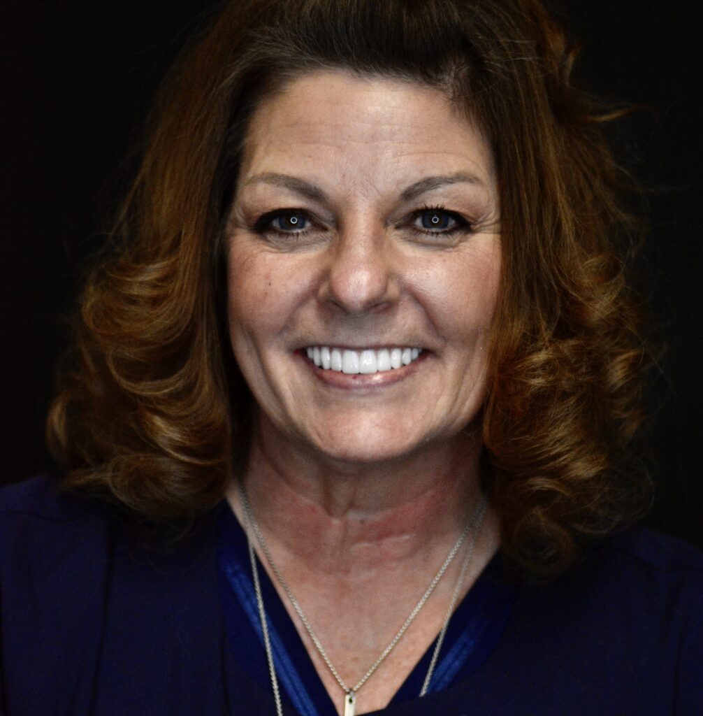 smiling dental implant patient